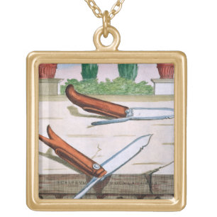 Gardening Knife, from 'Hesperides' by Giovanni Bat Gold Plated Necklace