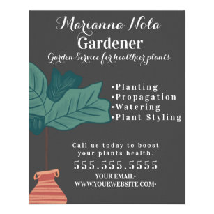Gardening Landscaping Gardener Plant Business Flyer