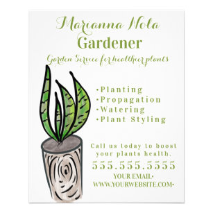 Gardening Landscaping Gardener Plants Business Flyer