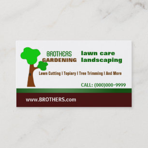 Gardening/Landscaping/Lawn Care/Tree Trimming Business Card