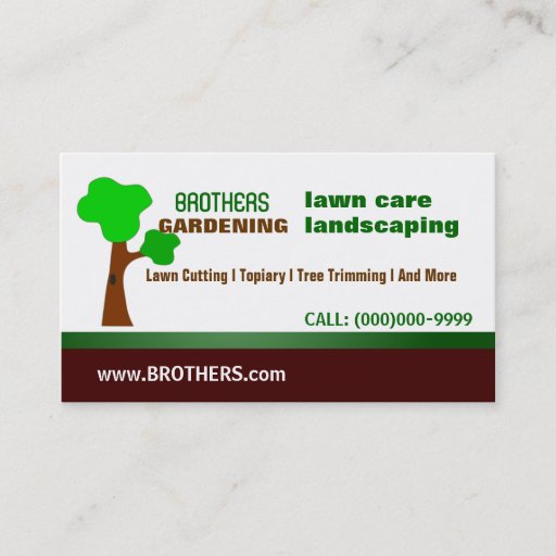 Customizable Gardening/Landscaping/Lawn Care/Tree Trimming Business Card