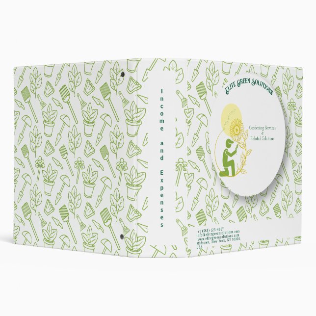 Gardening & Landscaping Solutions  3 Ring Binder (Background)