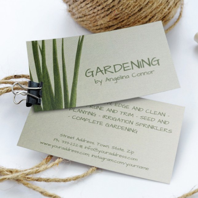 Gardening Lawn Care Landscape Design Architect Business Card (Perfect for business)