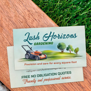 Gardening Lawn Care Landscaping Business Card