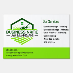 Gardening Lawn Care Landscaping Green Grass Sign