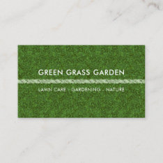 Gardening Lawn Grass Football Landscape Business Card at Zazzle