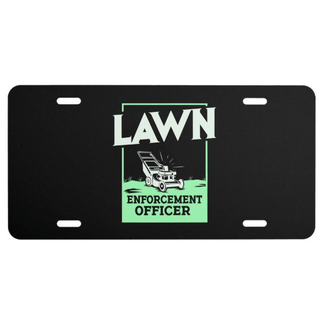 Gardening Lawn Mower Gift License Plate (Front)