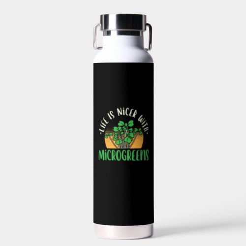 Gardening _ Life With Microgreens Water Bottle