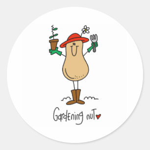 Gardening Nut Classic Round Sticker