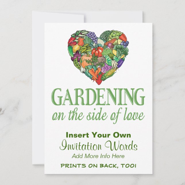 Gardening on the Side of Love Invitation (Front)