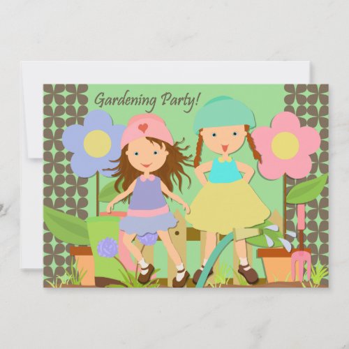 Gardening Party 5x7 Birthday Invitation