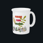 Gardening Passion Beverage Pitcher<br><div class="desc">Pursue your passions. Gardening maybe one. Good vibes!
This is a beverage pitcher for your juices,  soda. Put some ice on it. Cool day on a gardening break!</div>