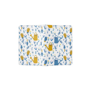 Gardening Pattern Watering Cans Gloves Flowers  Passport Holder