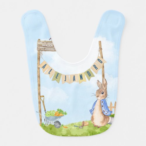 Gardening Peter the Rabbit Baby Bib