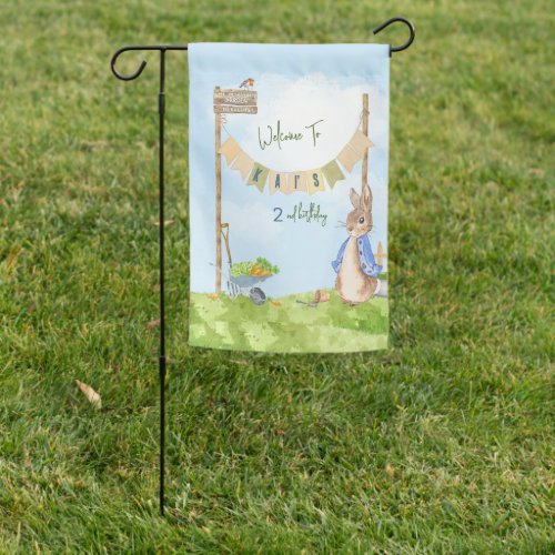 Gardening Peter the Rabbit Garden Flag