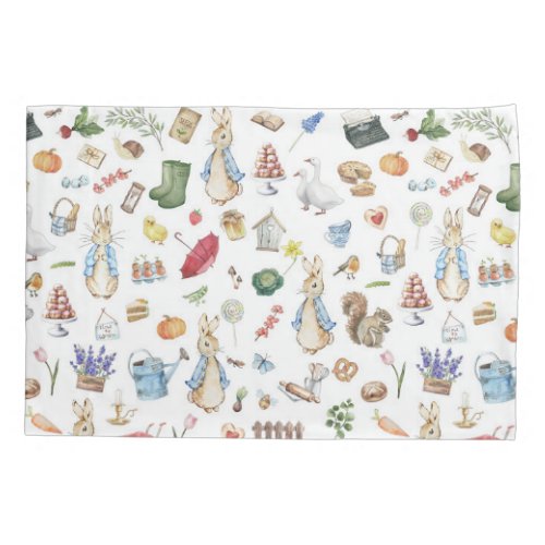 Gardening Peter the Rabbit Pillow Case