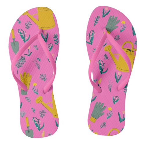 Gardening Pink Flip Flops