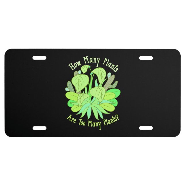 Gardening Plant Lover Gifts License Plate (Front)