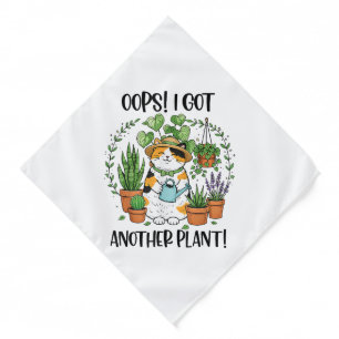 Gardening Planting Cat Oops I Got Another Plant Bandana