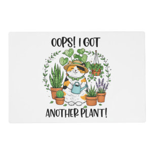 Gardening Planting Cat Oops I Got Another Plant Placemat