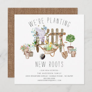 Gardening Planting New Roots Moving Announcement