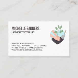 Gardening Planting Tree Logo Business Card