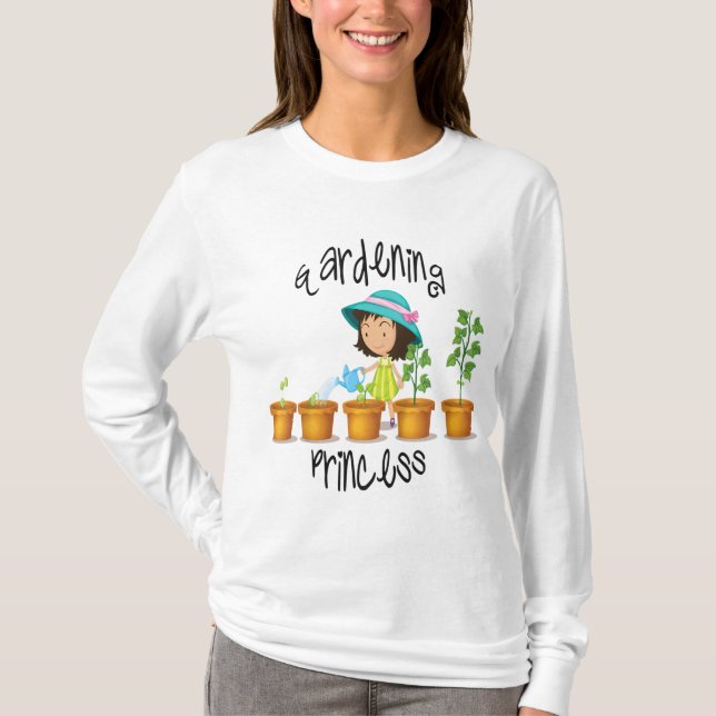 Gardening Princess Garden Girls Youth Child Kids T-Shirt (Front)