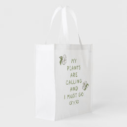 Gardening Pun Floral Flower Plants Budget Shopping Grocery Bag