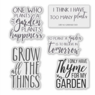 Gardening Quotes Sticker Sheet