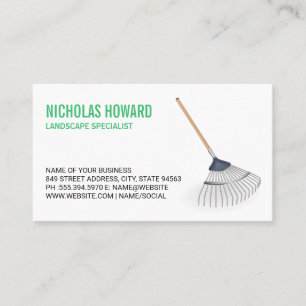 Gardening Rake Business Card