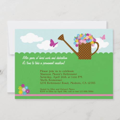 Gardening Retirement Party Invitation