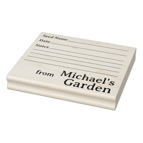 Gardening Seed Saving  Rubber Stamp