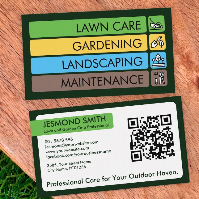 Gardening Services - Clean Minimal Bold Business Card (Creator Uploaded)