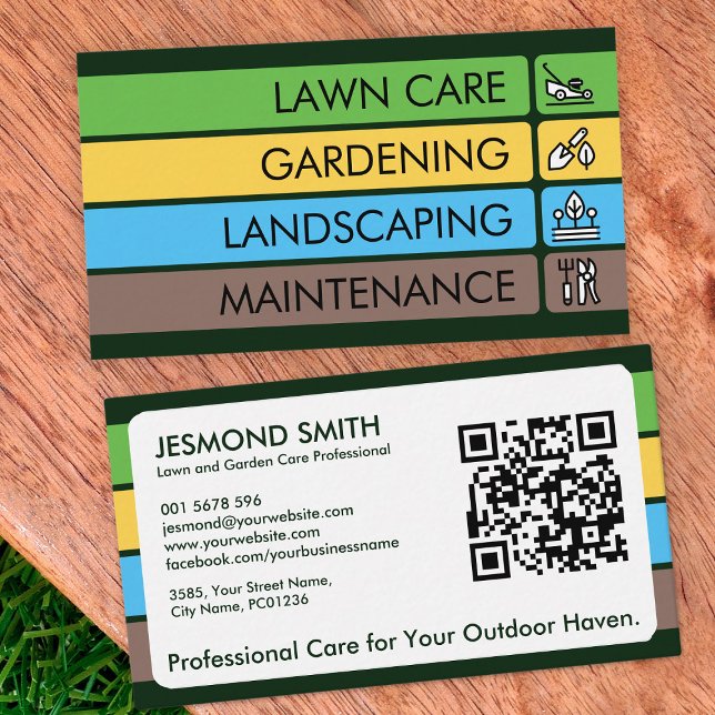 Gardening Services - Clean Minimal Bold Business Card (Creator Uploaded)