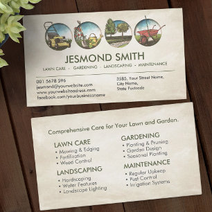 Gardening Services - Hand drawn Illustration Business Card