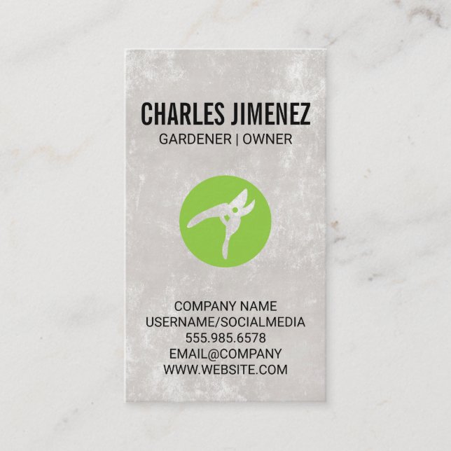 Gardening Shears Business Card (Front)