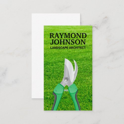 Gardening Shears  Cut Grass Business Card