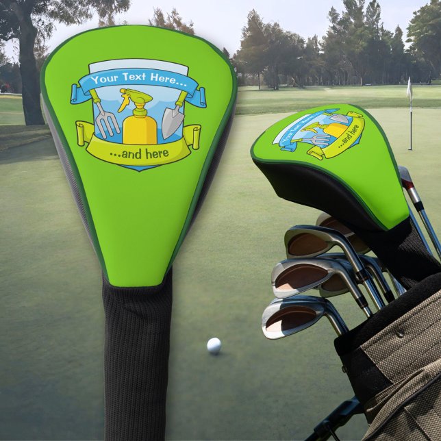 Gardening Shield with Banners Golf Head Cover (Creator Uploaded)