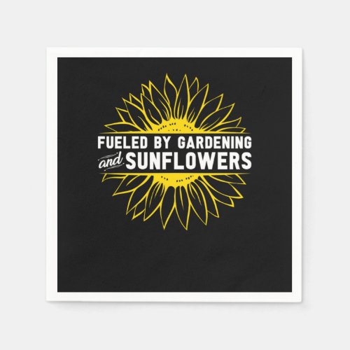 Gardening Sunflower Flowers Napkins