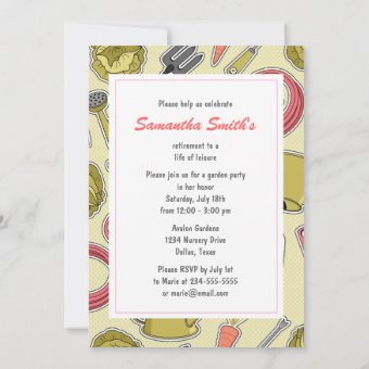 Gardening Themed Retirement Party Invitation | Zazzle