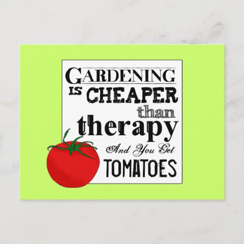 Gardening  Therapy  Tomatoes Postcard