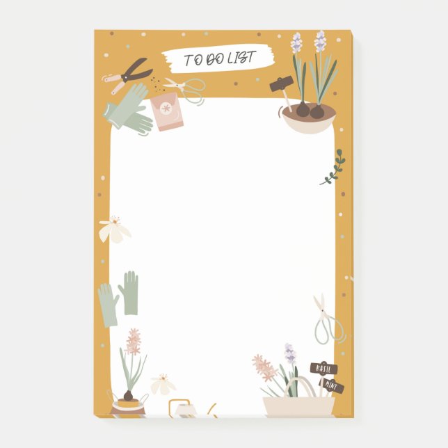 Gardening To Do Checklist Post It Notes (Front)