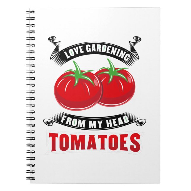 Gardening Tomatoes Tomatohead Notebook (Front)