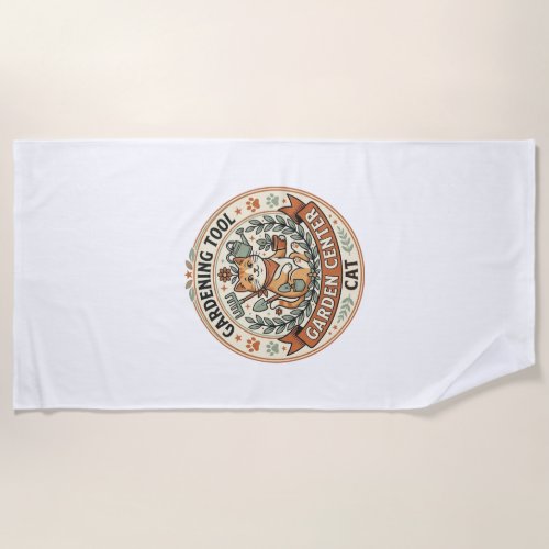 Gardening Tool Garden Center Cat Gardening Tool Ga Beach Towel
