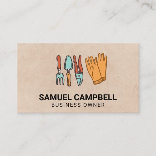 Gardening Tools and Supplies Business Card