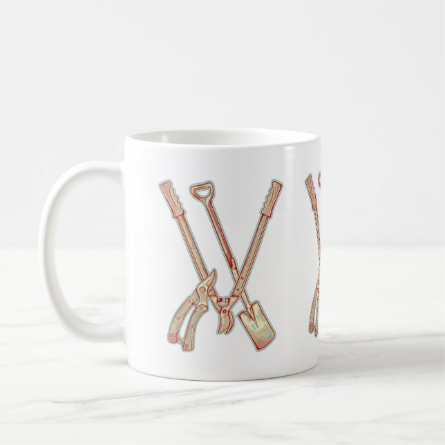 Gardening tools coffee mug (Left)