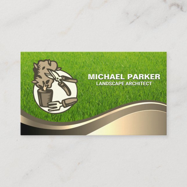 Gardening Tools | Grass Business Card (Front)