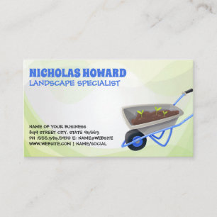 Gardening Tools Landscaper Business Card