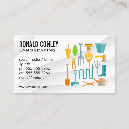 Gardening Tools  Lawn Business Card