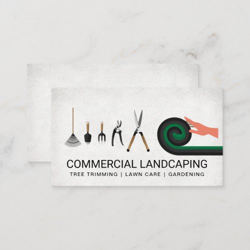 Gardening Tools  Lawn Care Business Card